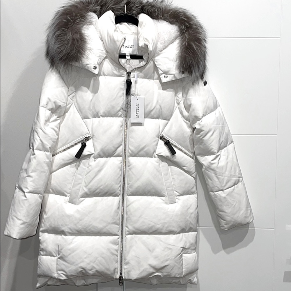 10 Crosby Derek Lam Coat.Down Puffer.Fox fur